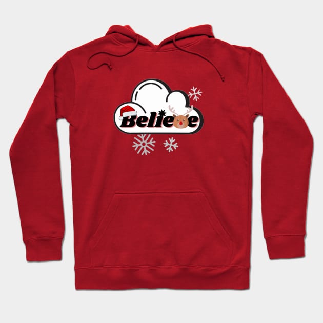 Believe Christmas Hoodie by Darunyaa